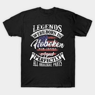 Legends Were Born In Hoboken New Jersey Vintage Birthday T-Shirt